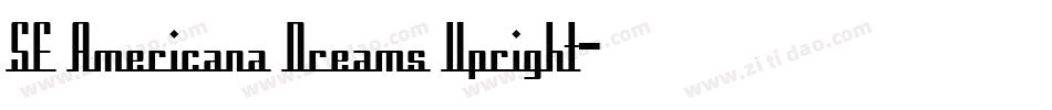 SF Americana Dreams Upright字体转换